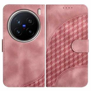 For vivo X200 Pro Elephant Head Embossed Phone Leather Case with Lanyard(Pink)