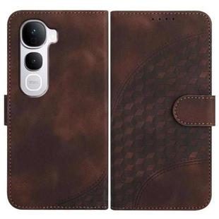 For vivo Y400 Pro 5G Elephant Head Embossed Phone Leather Case with Lanyard(Coffee)