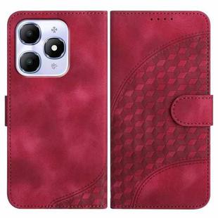 For Itel A90 Elephant Head Embossed Phone Leather Case with Lanyard(Rose Red)