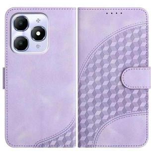 For Itel A90 Elephant Head Embossed Phone Leather Case with Lanyard(Light Purple)