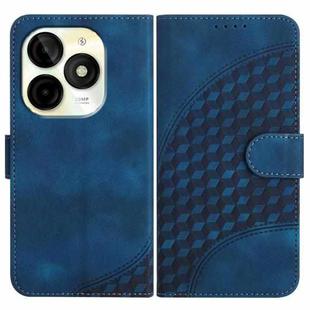 For Itel P65C Elephant Head Embossed Phone Leather Case with Lanyard(Royal Blue)