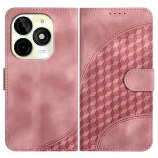 For Itel P65C Elephant Head Embossed Phone Leather Case with Lanyard(Pink)