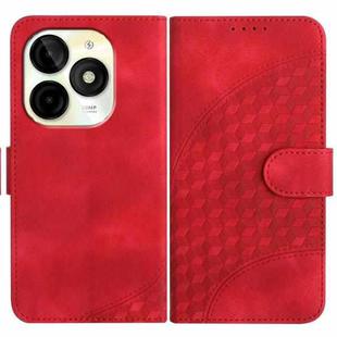 For Itel P65C Elephant Head Embossed Phone Leather Case with Lanyard(Red)