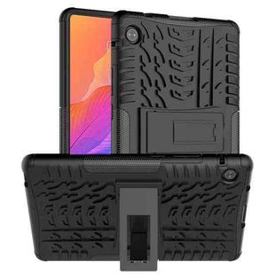 For Huawei MatePad T 8 Tire Texture Shockproof TPU + PC Protective Case with Holder(Black)