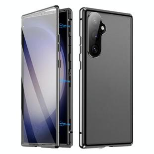 For Samsung Galaxy S24 FE 5G HD Full Cover Magnetic Metal Tempered Glass Phone Case(Black)