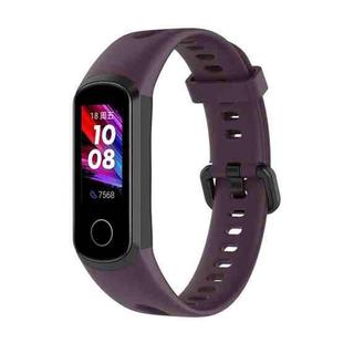 For Huawei Honor Band 5i / Band 4 Metal Buckle Silicone Watch Band, Size: Free Size(Rose Wood)