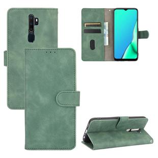 For OPPO A9 (2020) / A11 / A11X / A5 (2020) Solid Color Skin Feel Magnetic Buckle Horizontal Flip Calf Texture PU Leather Case with Holder & Card Slots & Wallet(Green)