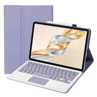 For Honor Pad X9 Pro 11.5 AH28-A Ultra-thin Detachable Bluetooth Keyboard Leather Tablet Case with Touchpad(Lavender White)