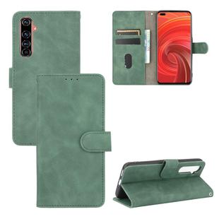 For OPPO Realme X50 Pro / X50 Pro 5G Solid Color Skin Feel Magnetic Buckle Horizontal Flip Calf Texture PU Leather Case with Holder & Card Slots & Wallet(Green)