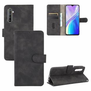 For OPPO Realme XT / X2 / K5 Solid Color Skin Feel Magnetic Buckle Horizontal Flip Calf Texture PU Leather Case with Holder & Card Slots & Wallet(Black)
