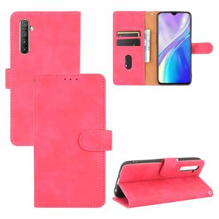 For OPPO Realme XT / X2 / K5 Solid Color Skin Feel Magnetic Buckle Horizontal Flip Calf Texture PU Leather Case with Holder & Card Slots & Wallet(Rose Red)
