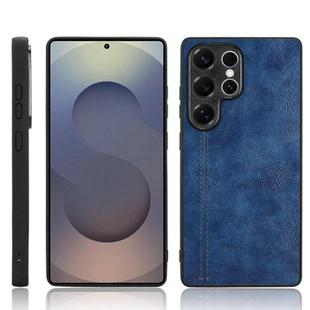 For Samsung Galaxy S25 Ultra 5G Cow Pattern Sewing Back Cover Phone Case(Blue)