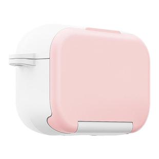 For AirPods Pro 2 Mirror Stand Silicone Earphones Protective Case(Pink)