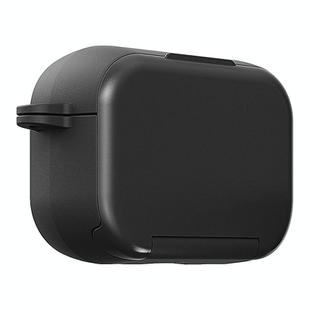 For AirPods 3 Mirror Stand Silicone Earphones Protective Case(Black)