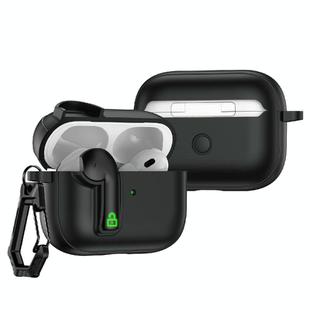 For AirPods Pro 2 Colorful Lock Earphones Protective Case(Black)