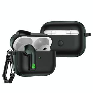 For AirPods Pro 2 Colorful Lock Earphones Protective Case(Army Green)