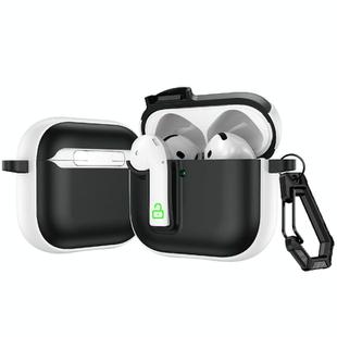 For AirPods 4 Colorful Lock Earphones Protective Case(White)