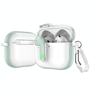 For AirPods 4 Colorful Lock Earphones Protective Case(Green)
