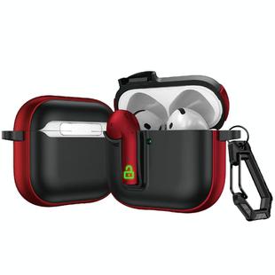 For AirPods 4 Colorful Lock Earphones Protective Case(Red)