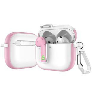 For AirPods 4 Colorful Lock Earphones Protective Case(Pink)