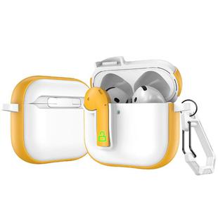 For AirPods 4 Colorful Lock Earphones Protective Case(Yellow)