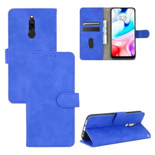 For Xiaomi Redmi 8 Solid Color Skin Feel Magnetic Buckle Horizontal Flip Calf Texture PU Leather Case with Holder & Card Slots & Wallet(Blue)