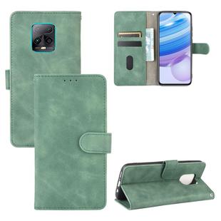 For Xiaomi Redmi 10X & 10X Pro 5G Solid Color Skin Feel Magnetic Buckle Horizontal Flip Calf Texture PU Leather Case with Holder & Card Slots & Wallet(Green)