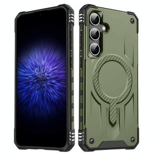 For Samsung Galaxy S23 FE 5G Straship MagSafe TPU Hybrid PC Phone Case(Army Green)
