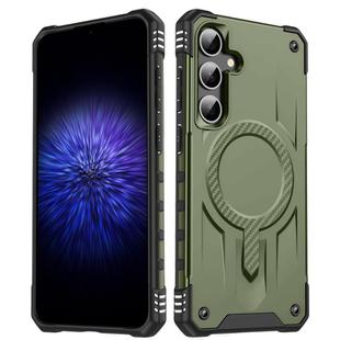 For Samsung Galaxy S24 FE 5G Straship MagSafe TPU Hybrid PC Phone Case(Army Green)