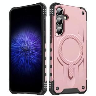 For Samsung Galaxy S24 FE 5G Straship MagSafe TPU Hybrid PC Phone Case(Rose Gold)