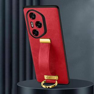 For Honor 300 Pro SULADA PC Hybrid Leather Texture Skin Feel Shockproof Phone Case(Red)
