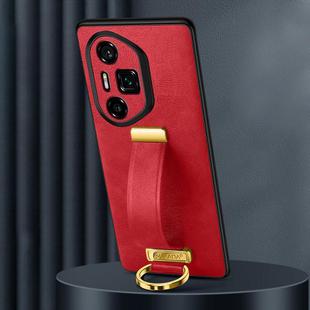 For Honor 300 Ultra SULADA PC Hybrid Leather Texture Skin Feel Shockproof Phone Case(Red)