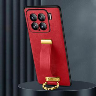 For Xiaomi 15 SULADA PC Hybrid Leather Texture Skin Feel Shockproof Phone Case(Red)