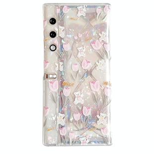 For Honor V Purse Shell Texture Flower Pattern Protective Phone Case(Tulip)