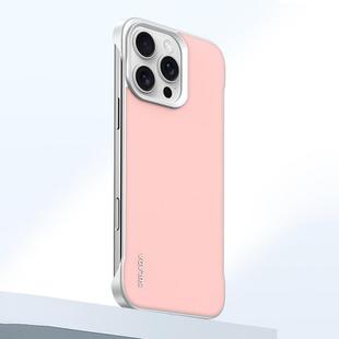 For iPhone 16 Pro SULADA Skin Feel Liquid Leather Shockproof Phone Case(Pink)
