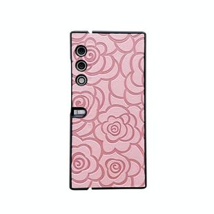 For Honor V Purse Impression Camellia Pattern Protective Phone Case(Pink)