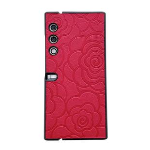 For Honor V Purse Impression Camellia Pattern Protective Phone Case(Red)