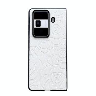 For Honor Magic V2 Impression Camellia Pattern Protective Phone Case(White)