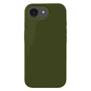 For iPhone 16e Liquid Silicone Phone Case(Pine Green)