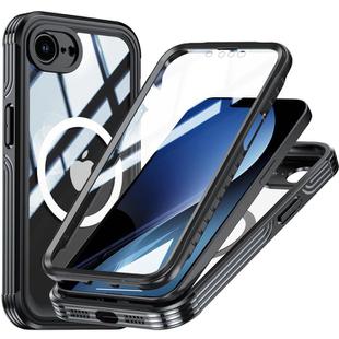For iPhone 16e RedPepper Tempered Glass MagSafe Phone Case(Black)