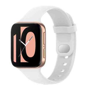 For OPPO Watch 41mm Silicone Watch Band(White)