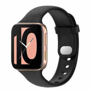 For OPPO Watch 46mm Silicone Watch Band(Black)