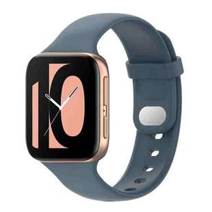 For OPPO Watch 46mm Silicone Watch Band(Rock Cyan)