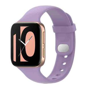 For OPPO Watch 46mm Silicone Watch Band(Light Purple)
