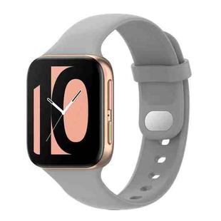 For OPPO Watch 46mm Silicone Watch Band(Gray)