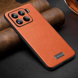 For Xiaomi 15 Pro SULADA Shockproof TPU Hybrid Handmade Leather Phone Case(Orange)