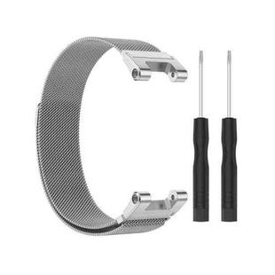 For Huami Amazfit T-Rex A1918 Milan Watch Band with Screwdriver(Silver)