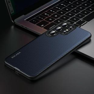 For Samsung Galaxy S25 Ultra 5G SULADA 600D Kevlar Texture PC Shockproof Phone Case(Blue)