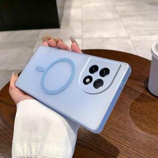 For OnePlus Ace 2 Fine Hole Ice Fog MagSafe PC Phone Case(Transparent Blue)