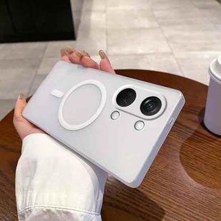 For OnePlus Ace 2V Fine Hole Ice Fog MagSafe PC Phone Case(White)